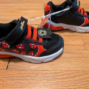 Kids Black & Red Spiderman Athletic Sneakers